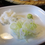 浅田 - 薬味は、ネギとわさびとおろし大根