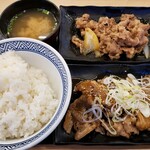 吉野家 - 牛皿・カルビ定食　767円