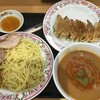 Gyouza No Oushou - 亀有つけ麺748円、ニンニク激増し餃子297円(2021.5.21)