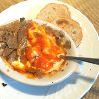 La Brianza - トリュフグラタンピエモンテ風サマートリュフ。トリュフの色合いが心なしか濃くなったりしています？！まだ早いかしら。田中農園の健康玉子の濃い味わいとトリュフの香り、チーズソースと表面のチーズも美味だわ～