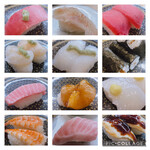 Hama Zushi - 本日いただいた回転寿司たち
                        出来る限り美味そうに見えるように撮影した。