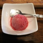 グリルキング - サービスで もらった カシスシャーベット