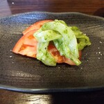 金町製麺 - バジル風ヤリイカトマト