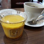 八百屋コウタのフルーツパーラー - かぼちゃプリン、コーヒー