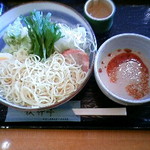 Kansuitei - ピリ辛つけ麺胡麻だれ。