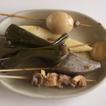 さぬき一番 - おでん（玉子、コンニャク、スジ、天ぷら、こんぶ）