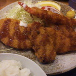めぐみの湯 - ミックスフライ定食　750円