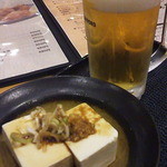 めぐみの湯 - やっこ200円　生ビール480円