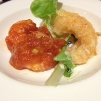 萬珍樓 本店 - 芝海老の紅白造り