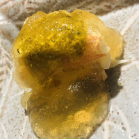 波濤 - 毛蟹とムラサキウニ。酢ジュレ仕立て