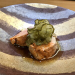 兄弟寿し - 佐渡 あん肝 きゅうりの奈良漬(握り)