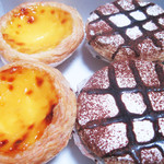 アンドリューのエッグタルト - ショコラセット（840円）