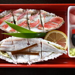 Shimoda Tokeidai Furonto - 地金目鯛炙り寿司弁当
