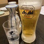 Katsugyo Shunsai Ashibi - 生ビールと焼酎お湯割り