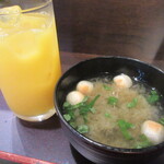 Shunsai Shubou Ichinoki - 味噌汁、選べるドリンク
