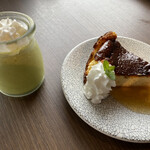 熟成焼肉 マルニク - 抹茶プリン　バスチー