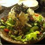 Nama Tsukune Genya - ネギトロとザーサイの塩サラダ