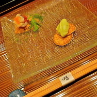 鉄板焼 燔 - コース料理一品目。
