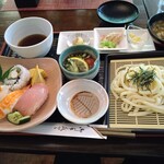 Cafe Suimei - 気まぐれランチ　握り寿司とざるうどん