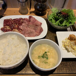 Yakiniku Ringo - 赤身ハラミと熟成牛タン定食