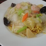 中国酒菜 味楽 - 五目あんかけ焼きそば 塩