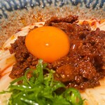ひだりうま - このピリ辛肉味噌まぜうどんをどんなに待ち焦がれたか