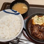 松屋 - 黒毛和牛ハンバーグ定食