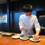 草庵 鍋島 - 仕上げは目の前で