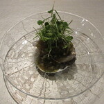 草庵 鍋島 - 炙り太刀魚(長崎五島)、香味野菜、ゼリー