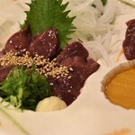 とん唐てん - 一黒軍鶏レバー刺身