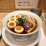 贅沢魚介出汁の特製冷やしSoba トッピング味玉