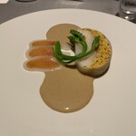 ASAHINA Gastronome - 活平目＆カラスミ　塩雲丹と共に蒸し焼きにし、コクのあるヴェルモットソース