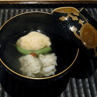 銀座 水野 - 淡路産ハモ、エビ真薯の椀