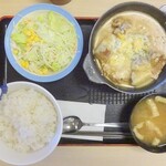 Matsuya - シュクメルリ鍋定食(上から)