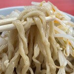 ラーメン もっけだの - 青唐味噌普通ヤサイマシニンニクの麺