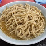 ラーメン もっけだの - 青唐味噌普通ヤサイマシニンニクの天地返し