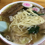 中華ソバ　坂本 - 麺の様子。柔