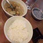 牛繁 - ご飯とスープ
