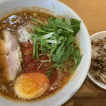 Ramen 5 W - とんこつトマトラーメン、ミニチャーシュー丼