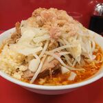 ラーメン二郎 - ラーメン 麺少なめ+ＳＫ 770円+100円