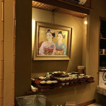 やげんぼり - 一階の最奥にある舞妓さんの絵…素敵です