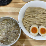 桐麺 - ■鶏白湯醤油つけめん味玉¥1000