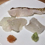 馳走 啐啄一十  - 呉の虎魚、鰈、サスエののど黒(雄)