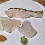 馳走 啐啄一十  - 呉の虎魚、鰈、サスエののど黒(雄)