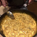 馳走 啐啄一十  - 雲丹と刻みトリュフの玉子とじ