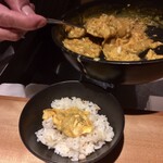 馳走 啐啄一十  - トリュフかけごはん、雲丹と刻みトリュフの玉子とじのせ