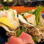 Takane - 「磯がき定食」の牡蠣をアップで‥