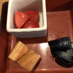 にぎりの一歩 - フルーツトマト☆玉子焼き☆茄子煮浸し