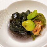 うを徳 - 久世茄子　万願寺唐辛子　桜海老　空豆