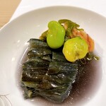 うを徳 - 久世茄子　万願寺唐辛子　桜海老　空豆